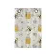 thumbnail image 1 of Bee Hanging Pocket Organizer, Continuous Pattern of Honey Jars Insect and Spring Flowers Buzzing Flies, Printed Polyester Storage Bag with Pockets, 14" x 20", Eggshell and Multicolor, 1 of 2