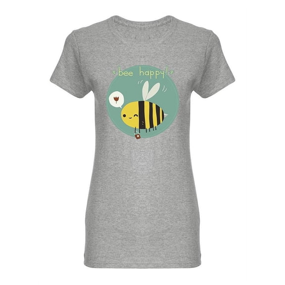 Bee Happy! Bumblebee T-Shirt Women -Image by Shutterstock, Female XX-Large
