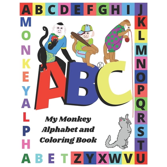 Bee Happy: Coloring and Activities: ABC My Monkey Alphabet and Coloring Book (Paperback)
