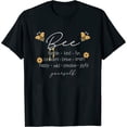 thumbnail image 1 of Bee Happy Kind Brave Humble Smart Positive Bumblebee Womens T-Shirt Black Medium, 1 of 5