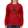 thumbnail image 1 of Bee Happy Nature Garland Sweatshirt Women -Image by Shutterstock, Female 5X-Large, 1 of 4