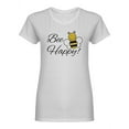 thumbnail image 1 of Bee Happy! Shaped T-Shirt Women -Image by Shutterstock, Female Medium, 1 of 2