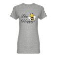 thumbnail image 1 of Bee Happy! Shaped T-Shirt Women -Image by Shutterstock, Female Medium, 1 of 2