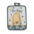 thumbnail image 1 of Bee Happy Yellow and Black Printed Kitchen Pot Holder Cotton, 1 of 2