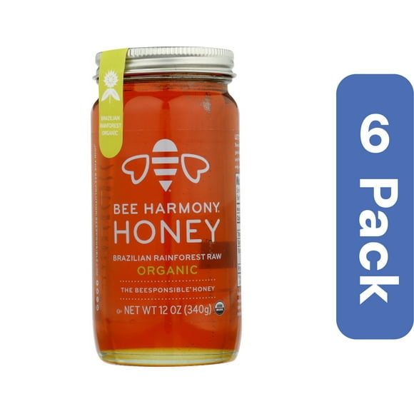 Bee Harmony Honey Rainforest 12 oz (Pack of 6)