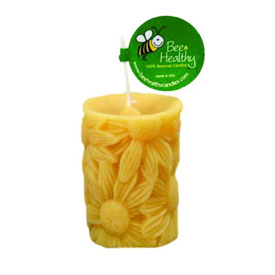 Bee Healthy Candles Candle, Beeswax, Daisy Pillar, Gold-1 CT - Walmart.com