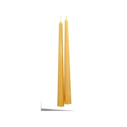 Bee Healthy Candles Candles, Beeswax, 10 inch Taper Pair, Gold-2 pk