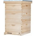 thumbnail image 1 of Bee Hive Boxes 10 Frame Langstroth Beehive,Complete Beehive Kit Includes 2 Deep Brood Bee Hives Box, 1 Medium Super Bee Box with Beehive Frames and Foundation, 1 of 12