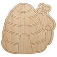 thumbnail image 1 of Bee Hive with Bee Wood Shape Unfinished Piece Cutout Craft DIY Projects - 4.70 Inch Size - 1/8 Inch Thick, 1 of 7