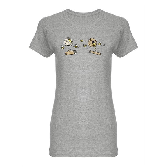 Bee Hives And Sticks T-Shirt Women -Image by Shutterstock, Female XX-Large
