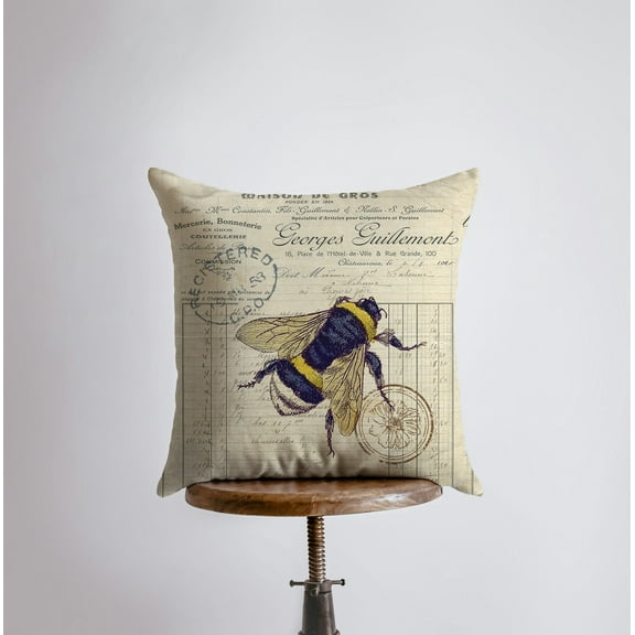 Bee | Honey Bee | Pillow Cover | Pillow | Farmhouse Decor | Home Décor | Bumble Bee | Insect | Aesthetic Room Decor | Country Decor | Gift
