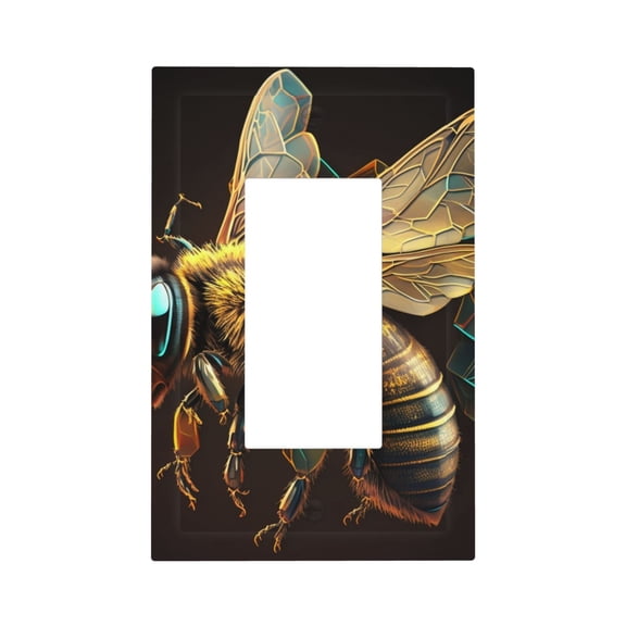 Bee Honey Honeybee Cool Single Gang Wall Plate 1 Gang Decorative Electrical Outlet Light Switch Cover Switchplate