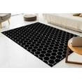 thumbnail image 1 of Bee Honeycomb Pattern Rug, Geometric Pattern Rug, Trendy Rugs, Modern Rugs, Office Decor Rug, Dining Room Rug, 3D Printeds Rug, Black Rug, 3.3'x6.5' - 100x200 cm, 1 of 5