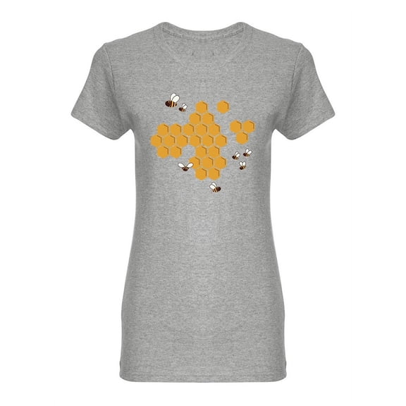 Bee Honeycomb Shaped T-Shirt Women -Image by Shutterstock, Female Small