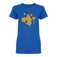 thumbnail image 1 of Bee Honeycomb Shaped T-Shirt Women -Image by Shutterstock, Female x-Large, 1 of 2
