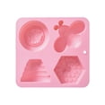 thumbnail image 1 of Bee Honeycomb Silicone Mold, Pink Baking Tool For Cake Soap Resin Crafting 1 Piece, 1 of 9