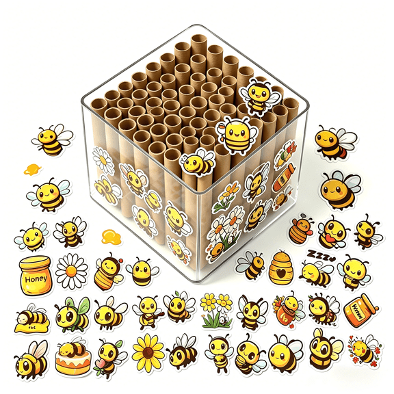 Bee Hotel Insect House Waterproof, Hanging Bug Habitat for Mason Bees Butterflies Ladybugs Garden -Diamond
