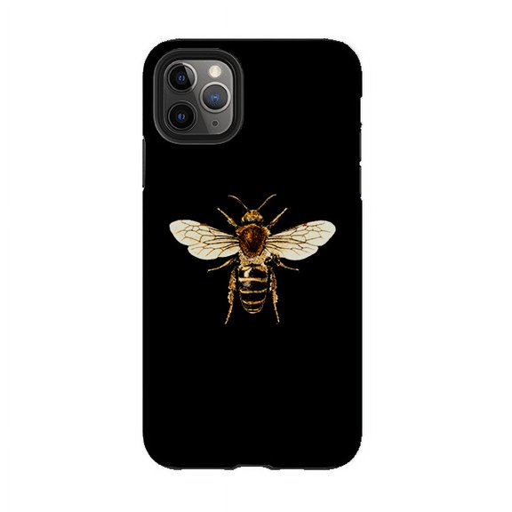 Bee II Minimalist Honeybee Art Phone Case for iPhone 16 15 14 13 12 11 Pro Max