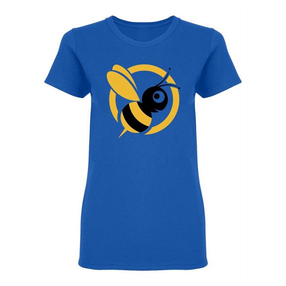 Bee Icon Design Shaped T-Shirt Women -Image by Shutterstock, Female Small