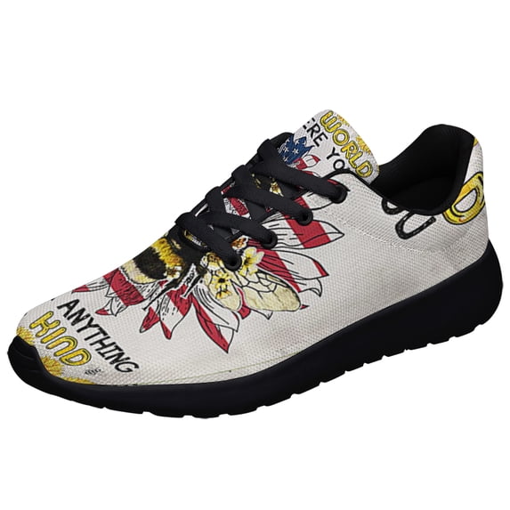 Bee In A World Where You Can Be Anything Be Kind Shoes Sneakers Black Size 7