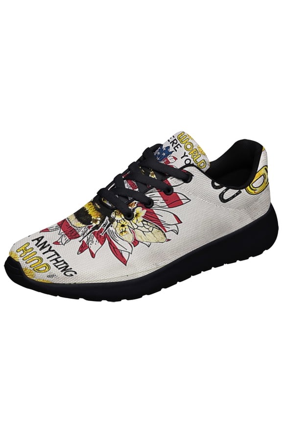 Bee In A World Where You Can Be Anything Be Kind Shoes Sneakers Black Size 9