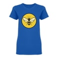 thumbnail image 1 of Bee In Yellow Circle Shaped T-Shirt Women -Image by Shutterstock, Female XX-Large, 1 of 2