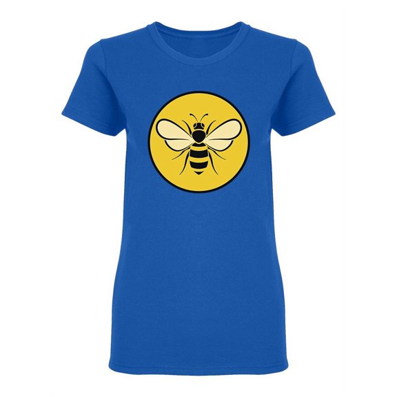 Bee In Yellow Circle Shaped T-Shirt Women -Image by Shutterstock, Female XX-Large