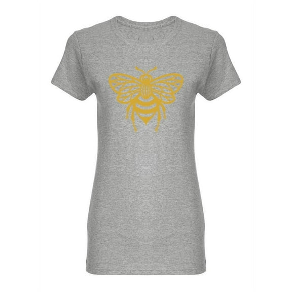 Bee In Yellow Lines T-Shirt Women -Image by Shutterstock, Female x-Large