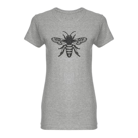 Bee Insect Sketch T-Shirt Women -Image by Shutterstock, Female Large