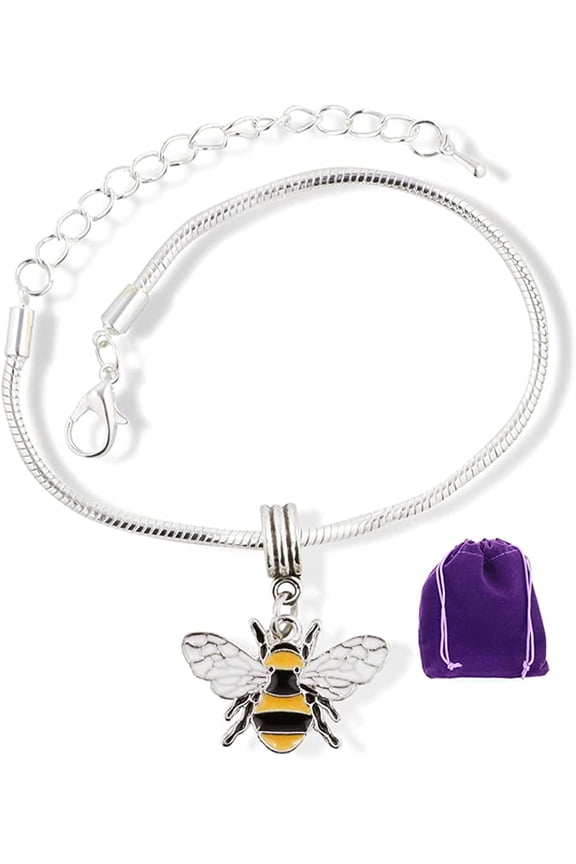 Bee Jewelry Bee Bracelet Gifts for Women Men Girls Boys Kids Honeycomb Jewellery Accessories Decor Bumblebee Honey