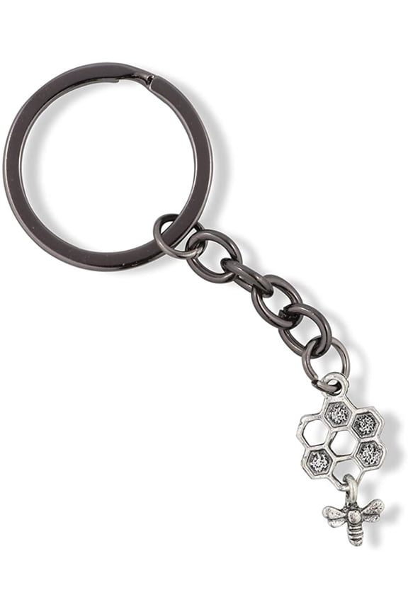 Bee Jewelry Bee Keychain Gifts for Women Men Girls Boys Kids Honeycomb Jewellery Accessories Decor Bumblebee Honey