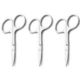 thumbnail image 1 of Care Curved Facial Hair Scissors for Men - Mustache, Nose Hair & Beard Trimming Scissors, Safety Use for Eyebrows, Eyelashes & Ear Hair-Professional Stainless Steel- 3-PACK (Silver), 1 of 5