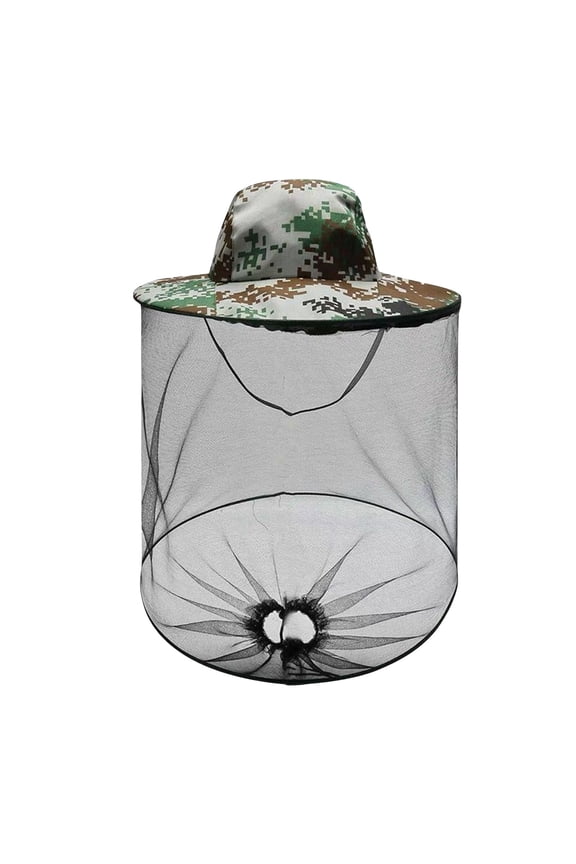 Bee Keeper Hat Beekeeping Cowboy Hat Mosquito Bee Insect Net Veil Protective Hat Face New Army Green