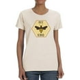thumbnail image 1 of Bee Kind Beehive Lineless Art T-Shirt Women -Smartprints Designs, Female Small, 1 of 4