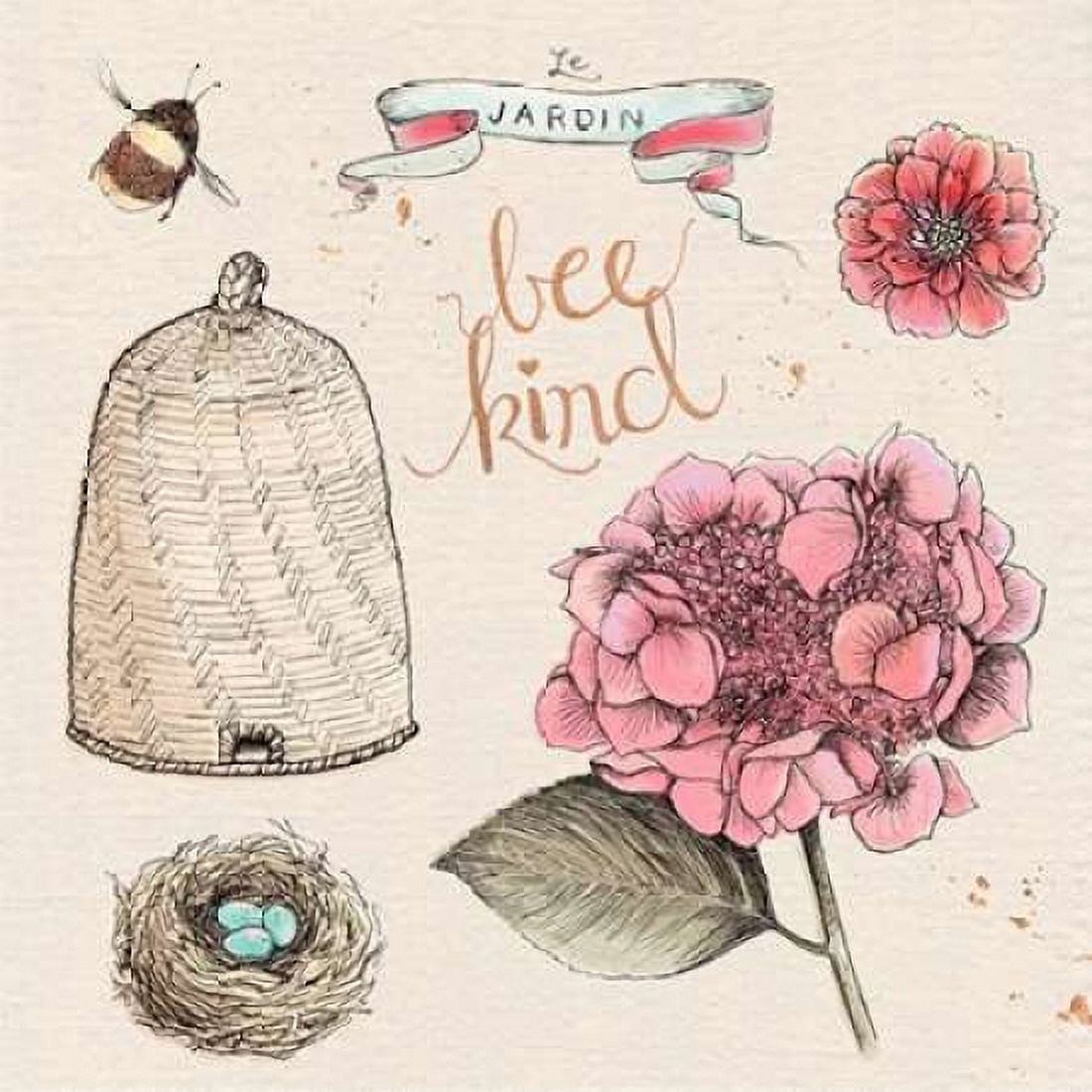 Bee Kind Canvas Art - Kerri Elliot (24 x 24)
