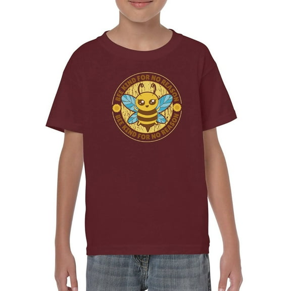 Bee Kind For No Reason T-Shirt Juniors -Smartprints Designs, Medium
