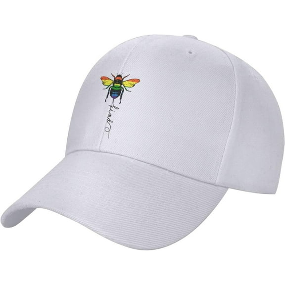 Bee Kind LGBT Baseball Cap Women Sun Hat Cowboy hat Men Hat Dad Hat Trucker hat Black