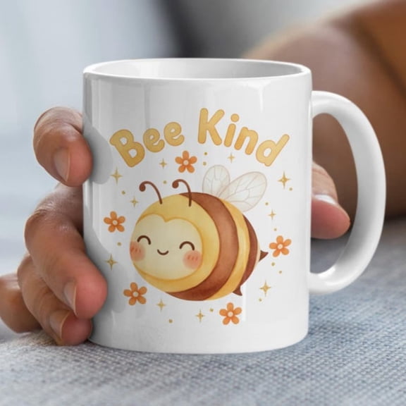Bee Kind Mug, Cute Bee Mug, Inspirational Mug, Coffee Mug, Tea Mug, Gift Bee Lovers, Motivational Mug.