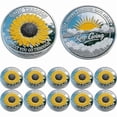 thumbnail image 1 of Bee Kind Positivity Commemorative Coin, Double-Sided Inspirational Bee Token with Kindness & Gratitude Message, Sunflower & Laurel Design, Unique Encouragement Gift for Women, Men, Friends (1pcs), 1 of 5