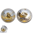 thumbnail image 1 of Bee Kind Positivity Commemorative Coin, Double-Sided Inspirational Bee Token with Kindness & Gratitude Message, Sunflower & Laurel Design, Unique Encouragement Gift for Women, Men, Friends (1pcs), 1 of 7
