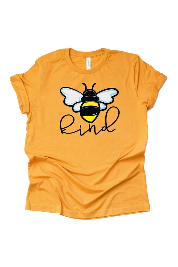 Bee Kind T-Shirt, Be Kind Shirt, Women Summer Graphic Tees Tops Funny Unisex Short Sleeve (Yellow-X Large)