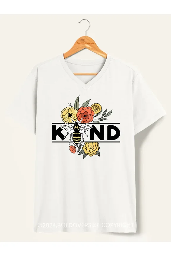 Bee Kind V-Neck Tee