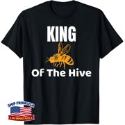 Bee King of the Hive Beekeeper Honey Lover Graphic T-Shirt