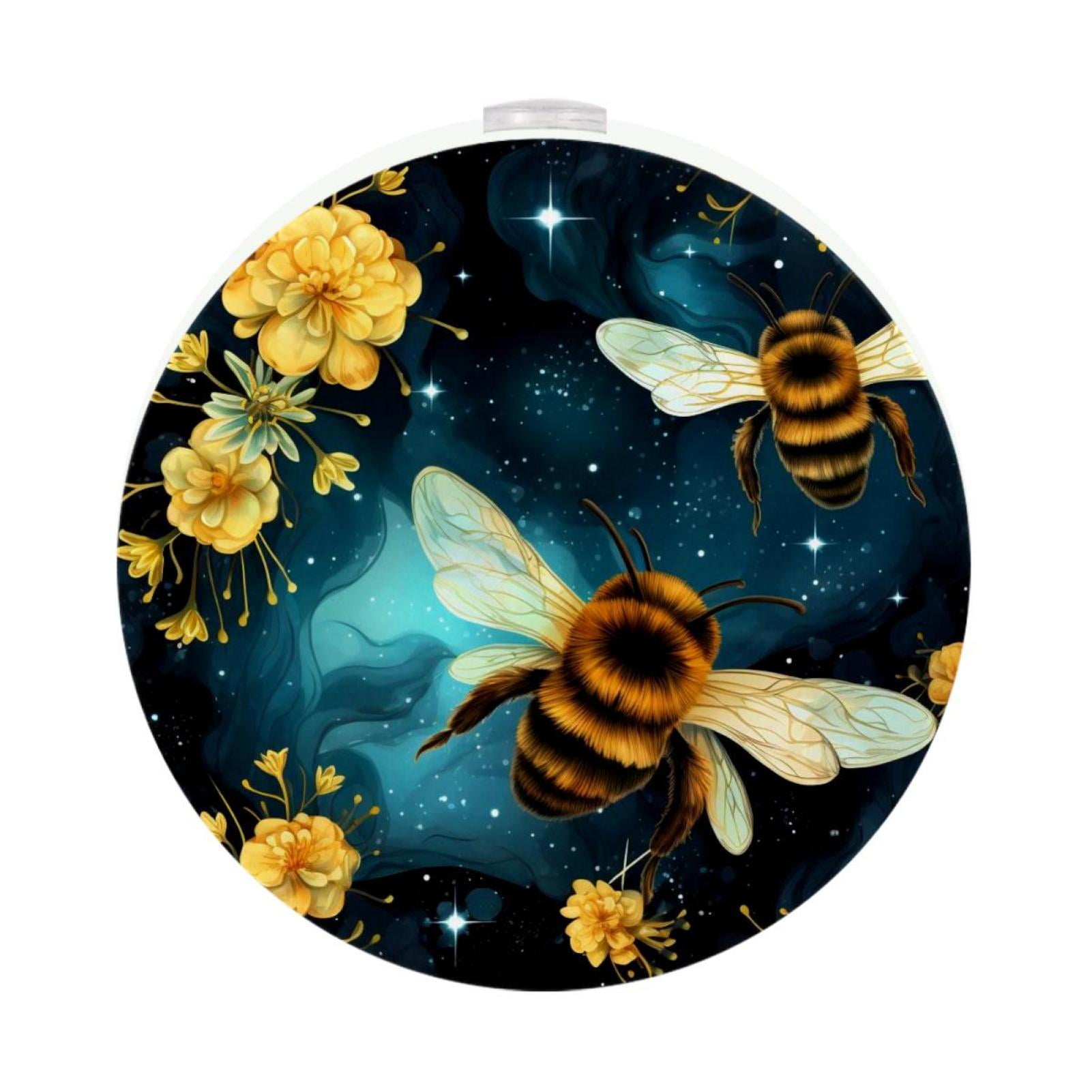 Bee LED Round Night Light-2PCS for a Relaxing and Safe Ambiance in Any ...