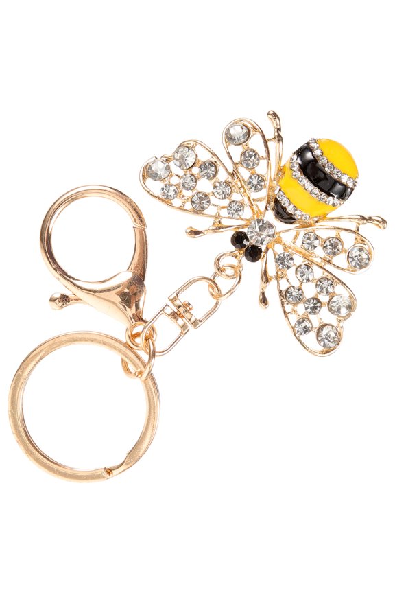 1Set Cartoon Style Bee Keyring for Backpacks and Bags with Key Decoration Function