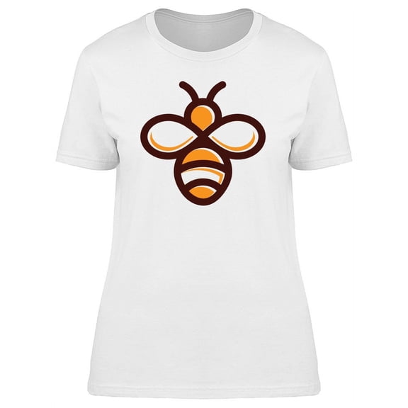 Bee Logo In Minimal Art T-Shirt Women -Image by Shutterstock, Female Small