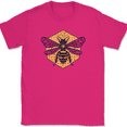 thumbnail image 1 of Bee Logo T-Shirt Funny Cute Keeper Hobby Save The Bees Graphic Tee - Pink, L, 1 of 1