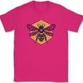 thumbnail image 1 of Bee Logo T-Shirt Funny Cute Keeper Hobby Save The Bees Graphic Tee - Pink, M, 1 of 1