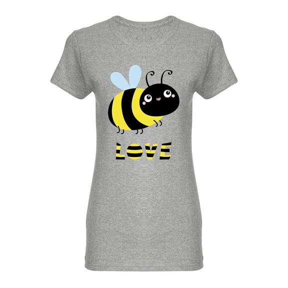 Bee Love Shaped T-Shirt Women -Image by Shutterstock, Female Medium