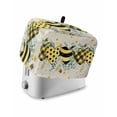 thumbnail image 1 of Bee Love Small Toaster Cover 2 Slice, Kitchen Appliance Covers, Daisy Eucalyptus Leaves Linen Rustic Beige Toaster Oven Cover with Loop, Bread Machine Cover Polyester Dust Cover Protection, 1 of 4